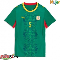 Camiseta Senegal Idrissa Gueye #5 Visitante Equipación para mujer Mundial 2026 manga corta